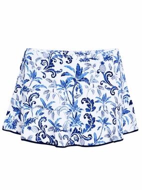 Tommy Bahama Terrazzo Tile High-Waist Flounce Skirted Bikini Bottom